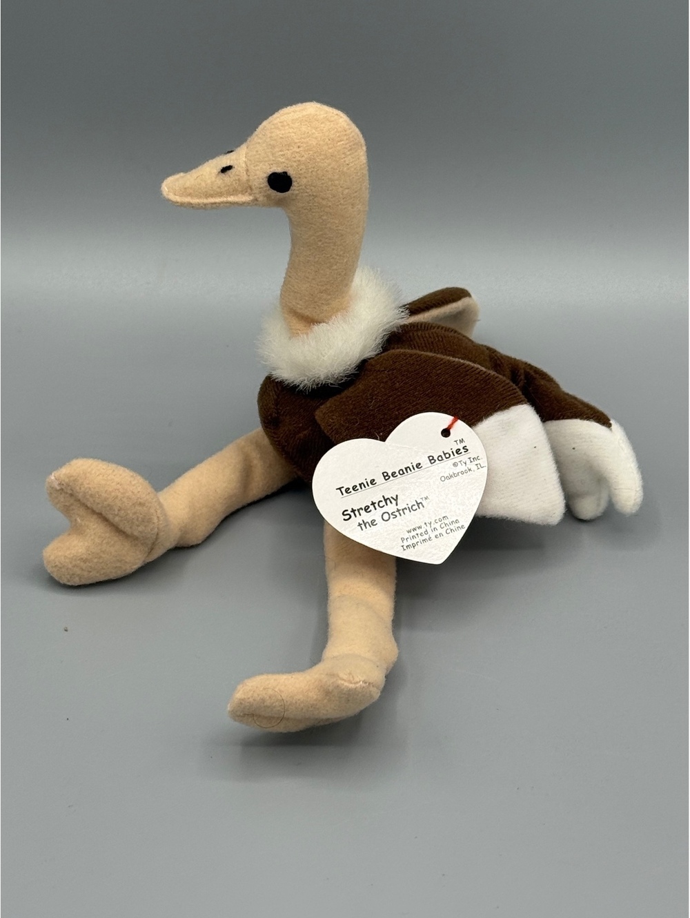 Ty Teenie Beanie Babies Stretchy the Ostrich Plush Toy